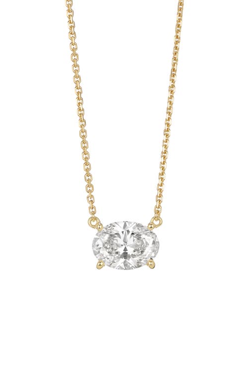 1-Carat Lab Grown Diamond Oval Pendant Necklace in 14K Yellow Gold