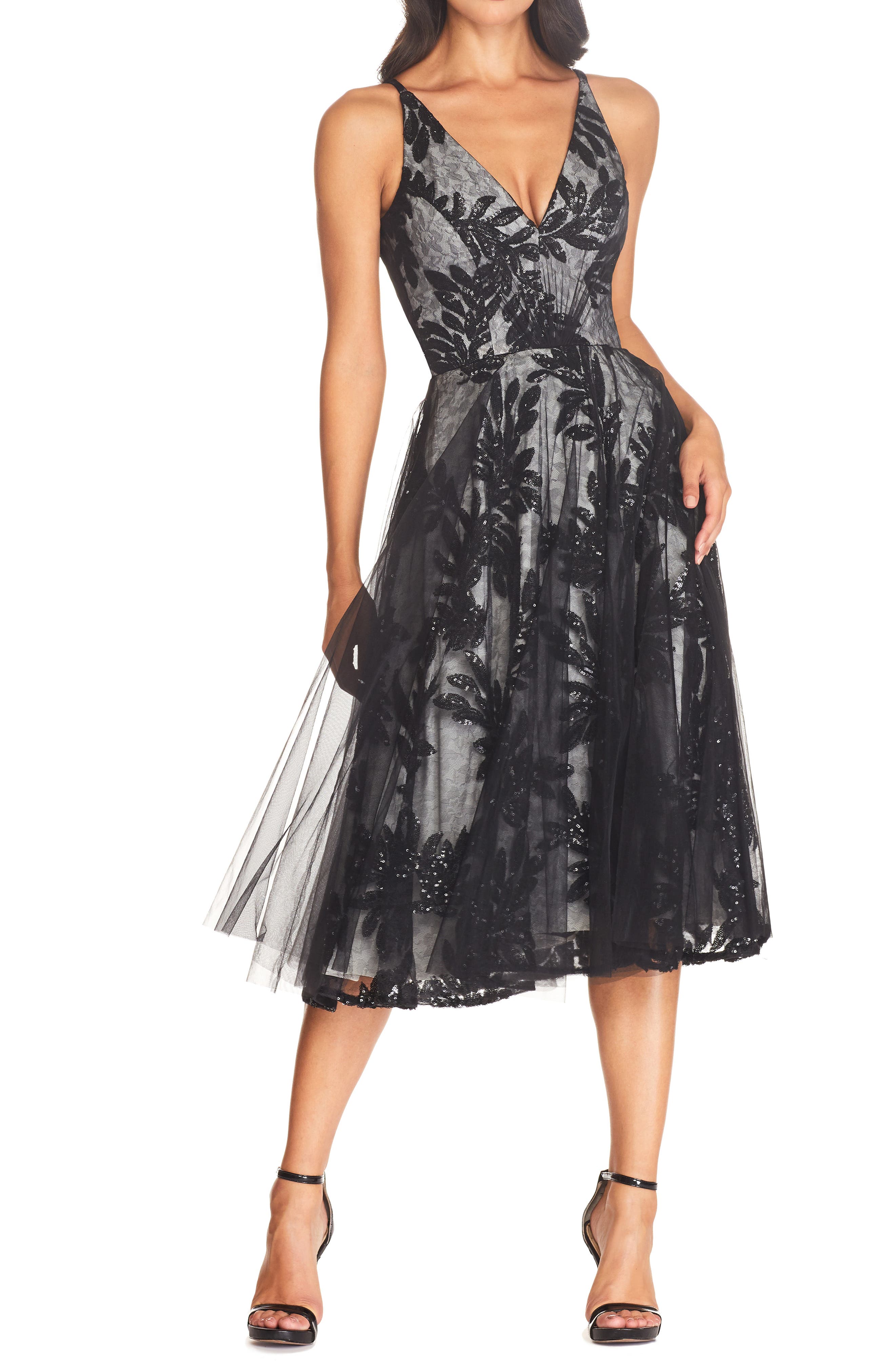 Dress the Population Courtney Sequin Lace Cocktail Dress Nordstrom