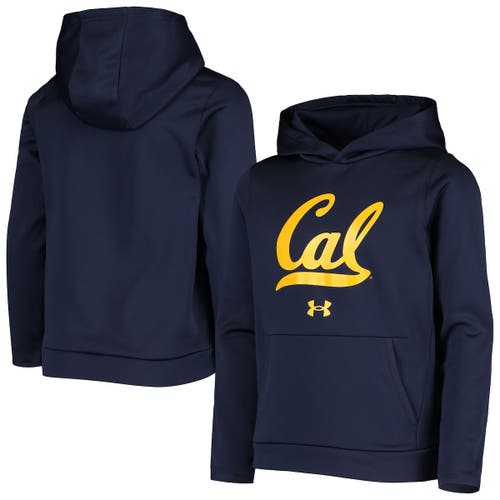Youth Under Armour Navy Cal Bears Logo Pullover Hoodie