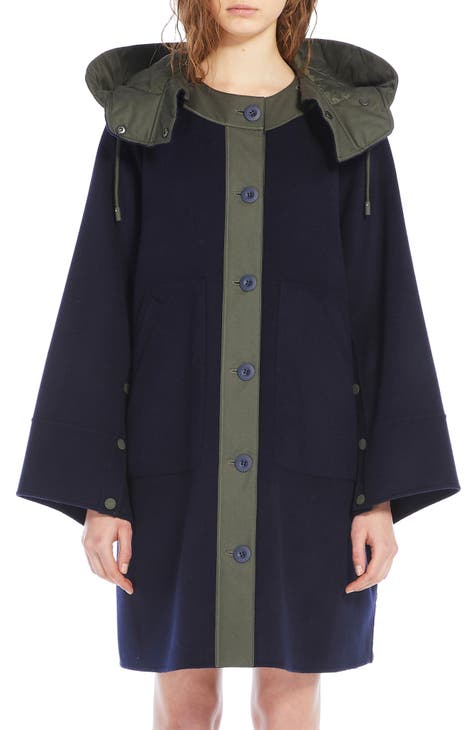 Max Mara Weekend TECLA Nylon Reversible hood Best Navy 44