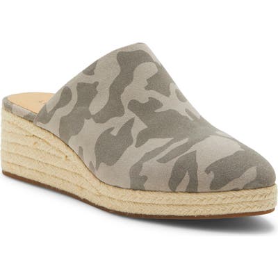 Lucky Brand Lucenia Espadrille Wedge, Grey