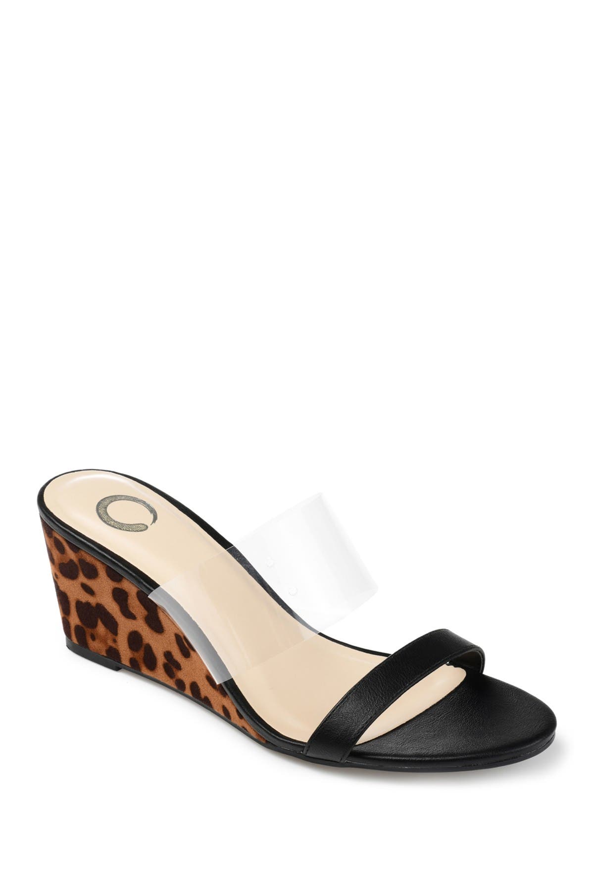 clear strap wedge sandals