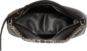 Shop Givenchy Mini Moon Cutout Leather Hobo Bag