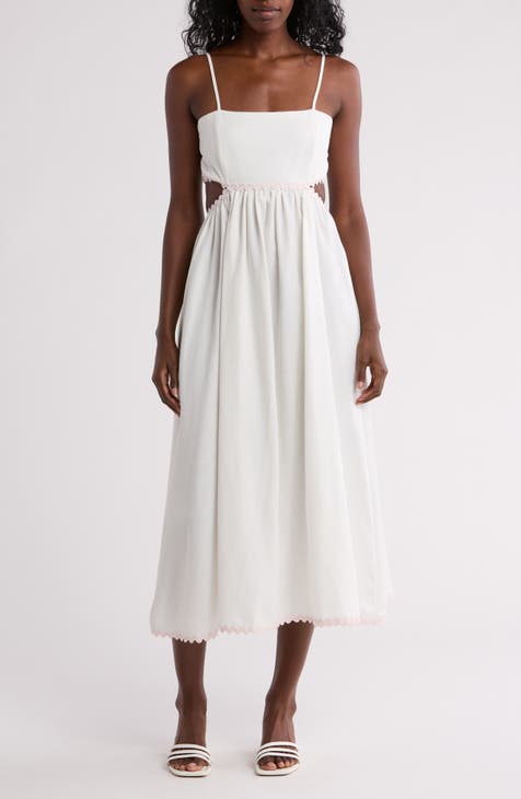 Scalloped Cutout Midi Sundress (Nordstrom Exclusive)