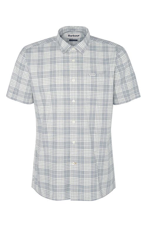 Shop Barbour Springside Regular Fit Plaid Short Sleeve Button-up Shirt In Ecru