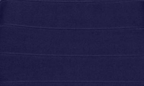 Herve Leger One Shoulder Bandage Mini Dress In Classic Blue