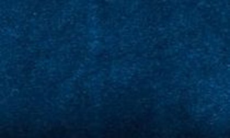 Shop Tahari Asl Beaded Drape Long Sleeve Stretch Velvet Sheath Dress In River Blue