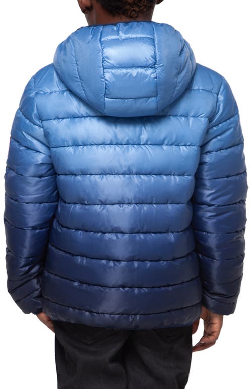 Shop Rokka&rolla Kids' Reversible Lightweight Puffer Jacket In Navy Peony