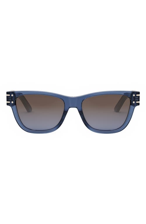 'DiorSignature S6U 54mm Butterfly Sunglasses in Shiny Blue /Gradient Bordeaux at Nordstrom