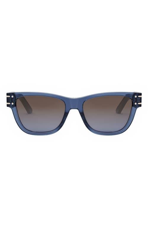 Dior 'signature S6u 54mm Butterfly Sunglasses In Shiny Blue/gradient Bordeaux