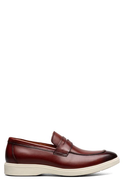 Shop Stacy Adams Spencer Penny Loafer In Burgundy