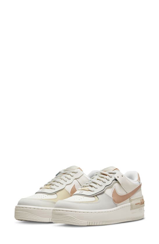 Nike Air Force 1 Shadow Sneaker In Sail/ Hemp/ Fossil/ Light