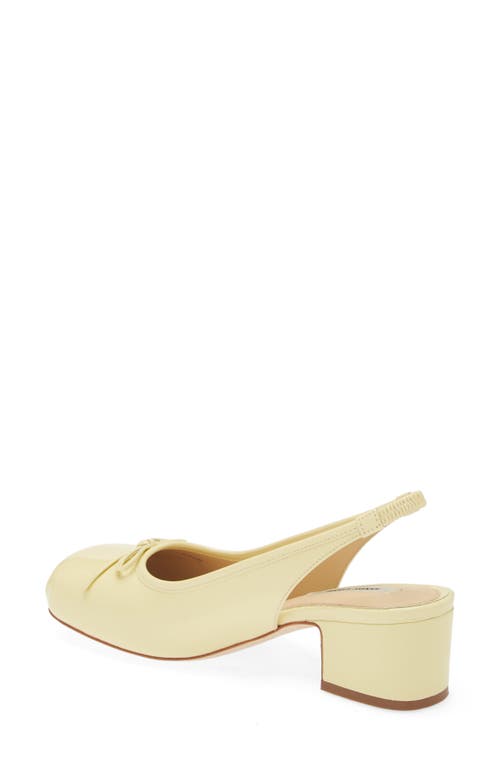 Shop Sandy Liang Square Toe Slingback Ballet Pump In Butter