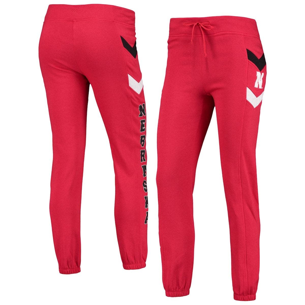 red jogger pants women's