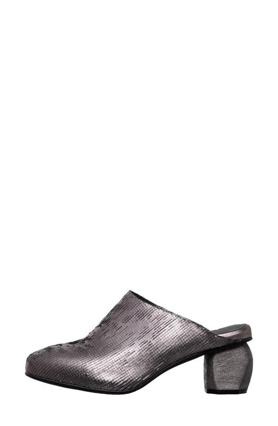 Antelope Peni Mule In Pewter Leather