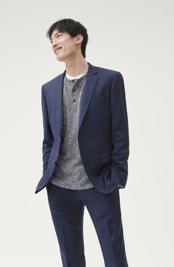 BOSS Genius Trim Fit Solid Wool Suit Nordstrom