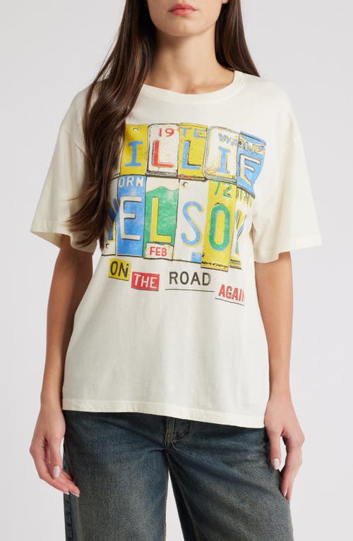 Shop Daydreamer Willie Nelson Cotton Graphic T-shirt In Stone Vintage