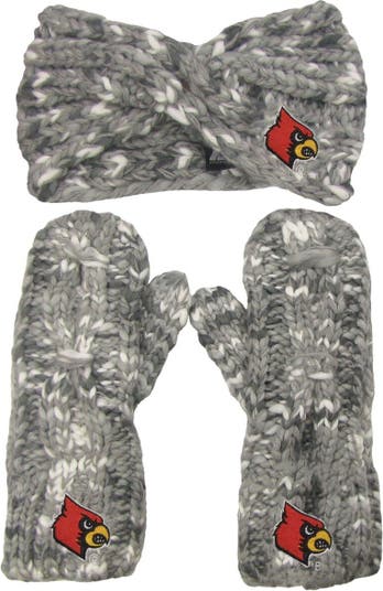 Women's ZooZatz Louisville Cardinals Logo Marled Headband and Mitten Set