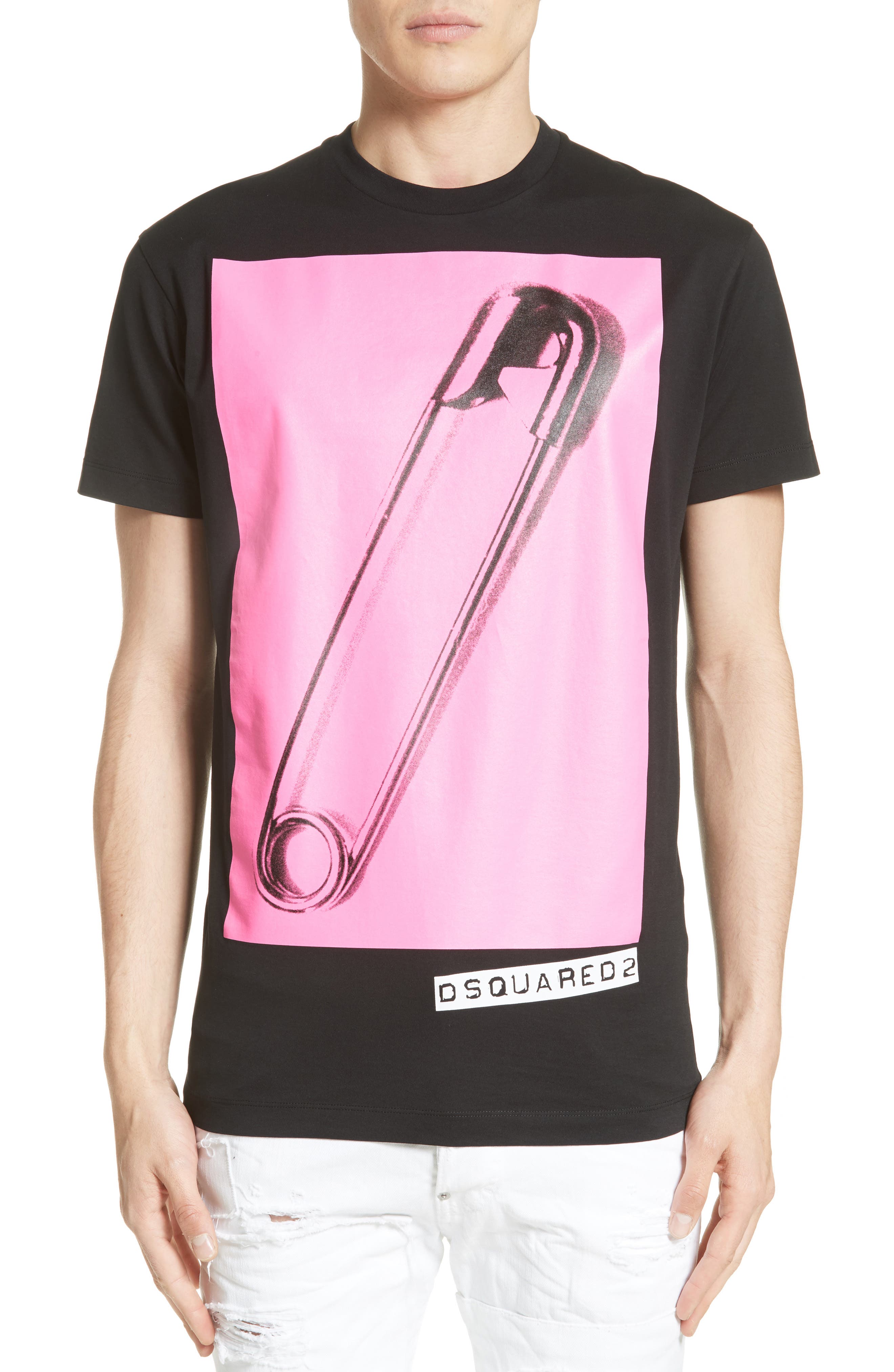 dsquared2 safety pin t shirt