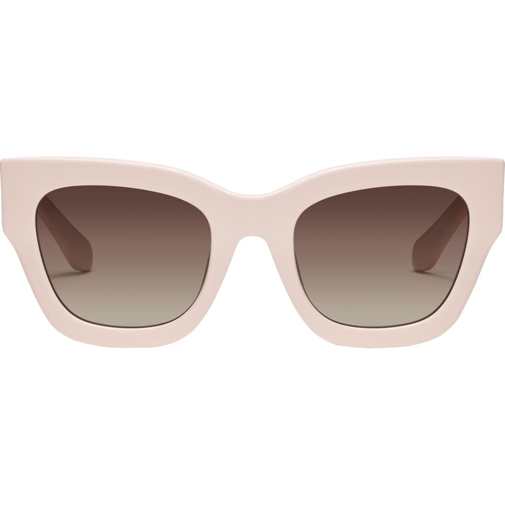 Quay Australia By The Way 46mm Square Sunglasses In Champagne/brown