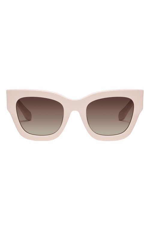 Shop Quay By The Way 46mm Square Sunglasses In Champagne/brown