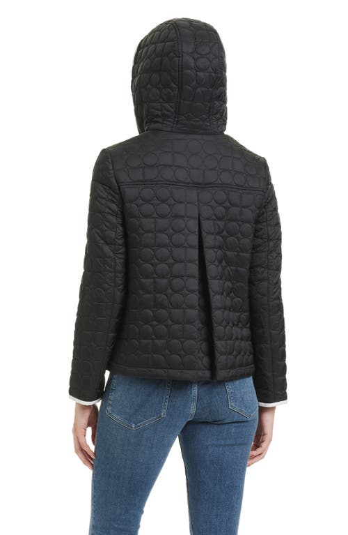Kate Spade New York Water Resistant Hooded Quilted Jacket In Black