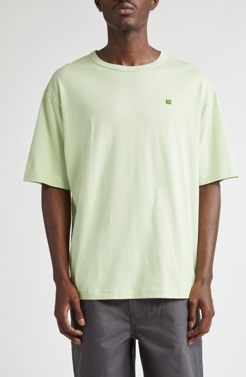 Acne Studios Face Logo Patch T-Shirt Mint Green at Nordstrom,