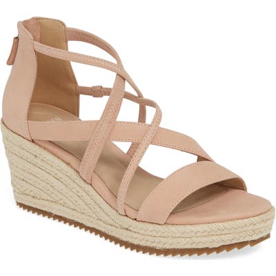 Eileen Fisher Wanda Cross Strap Wedge Sandal, Pink