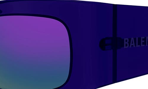 Shop Balenciaga 56mm Rectangular Sunglasses In Violet