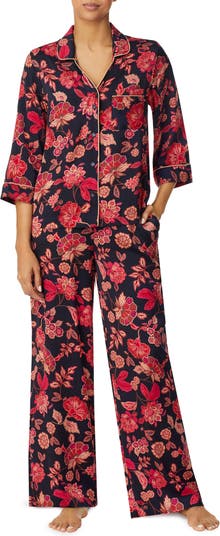 Felina Elysees Satin & Jersey Pajamas