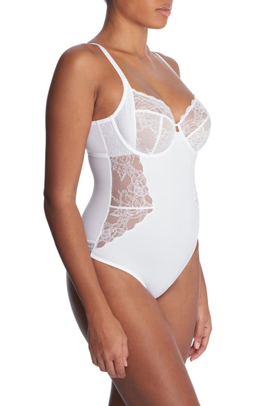 Shop Natori Statement Underwire Bodysuit In White