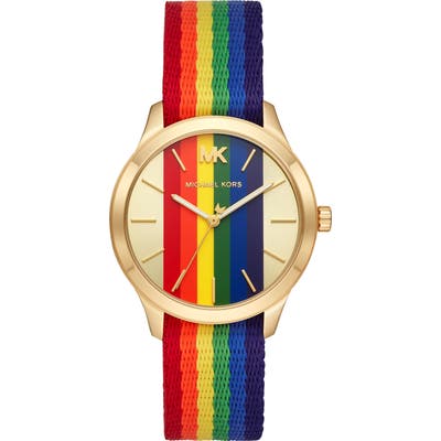 Michael Michael Kors Runway Nato Strap Watch,