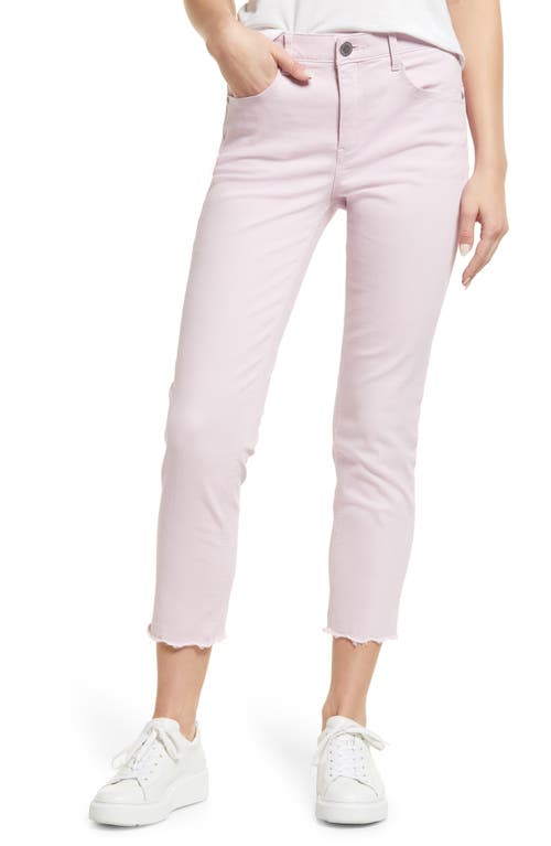 Wit & Wisdom 'Ab'Solution Scallop Hem Straight Leg Crop Jeans in Icy Violet