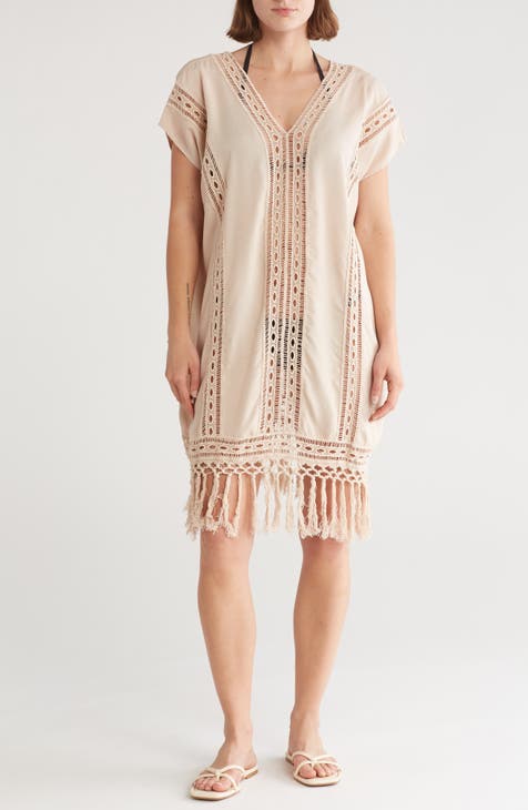 Crochet Fringe Short Dress