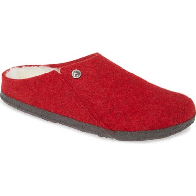 Birkenstock Zermatt Genuine Shearling Lined Slipper,9.5 - Red