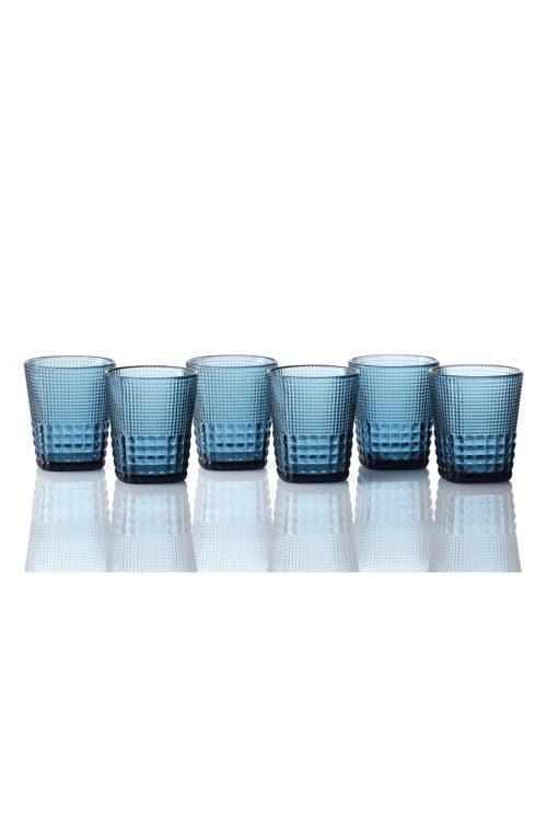 Fortessa Malcom Set Of 6 Double Old Fashioned Glasses In Cornflower Blue