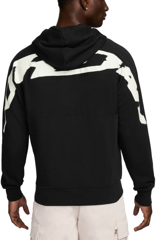 Shop Jordan Mvp Fleece Pullover Hoodie In Black/sail/sail