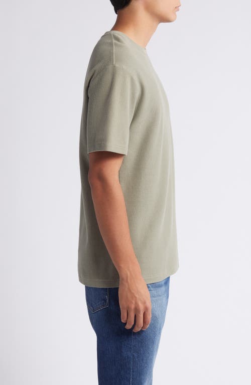 Shop Frame Solid Jacquard Cotton T-shirt In Dry Sage