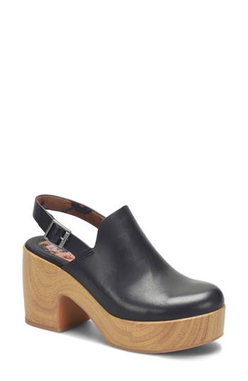 Korks Soho Slingback Clog In Black