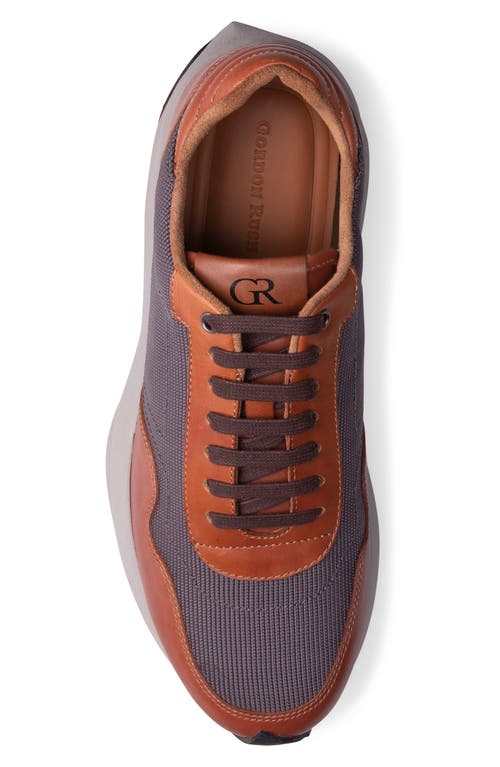 Gordon Rush Lancaster Sneaker In Cognac/grey