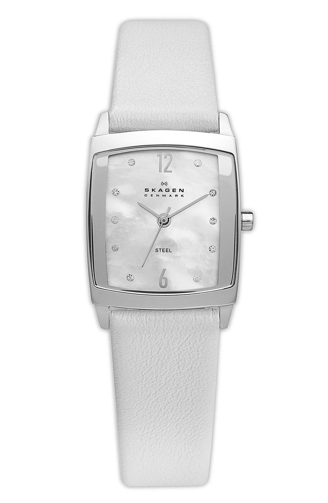 Skagen Leather Strap Watch Nordstrom