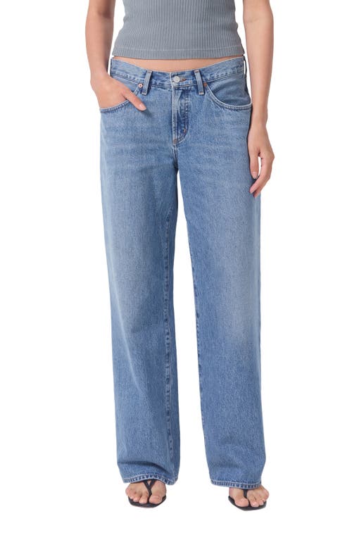AGOLDE Fusion Low Rise Loose Straight Leg Organic Cotton Jeans in Renounce