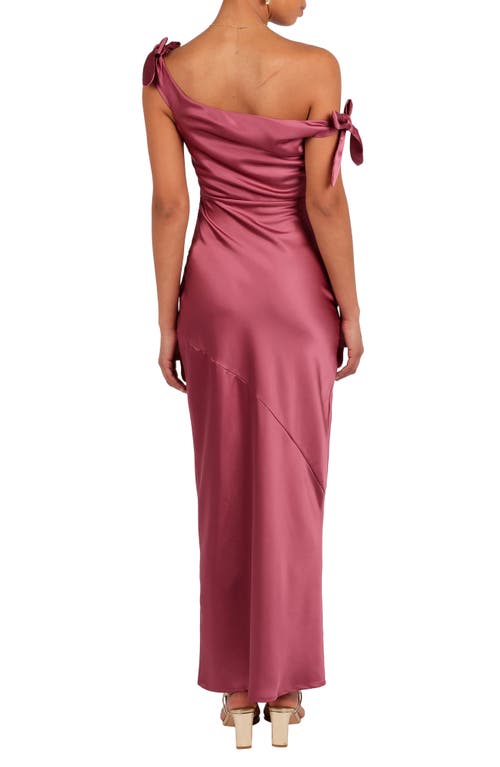 Petal And Pup Petal & Pup Selma One-shoulder Satin Gown In Pink