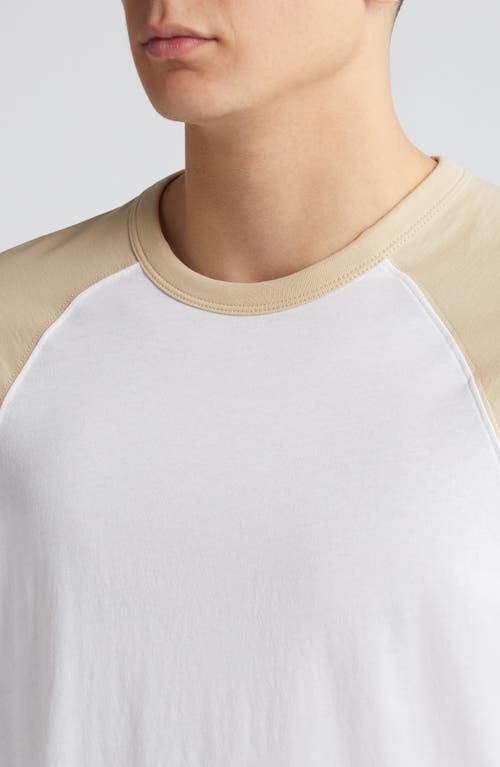 Shop Atm Anthony Thomas Melillo Raglan Short Sleeve T-shirt In White/shiitake