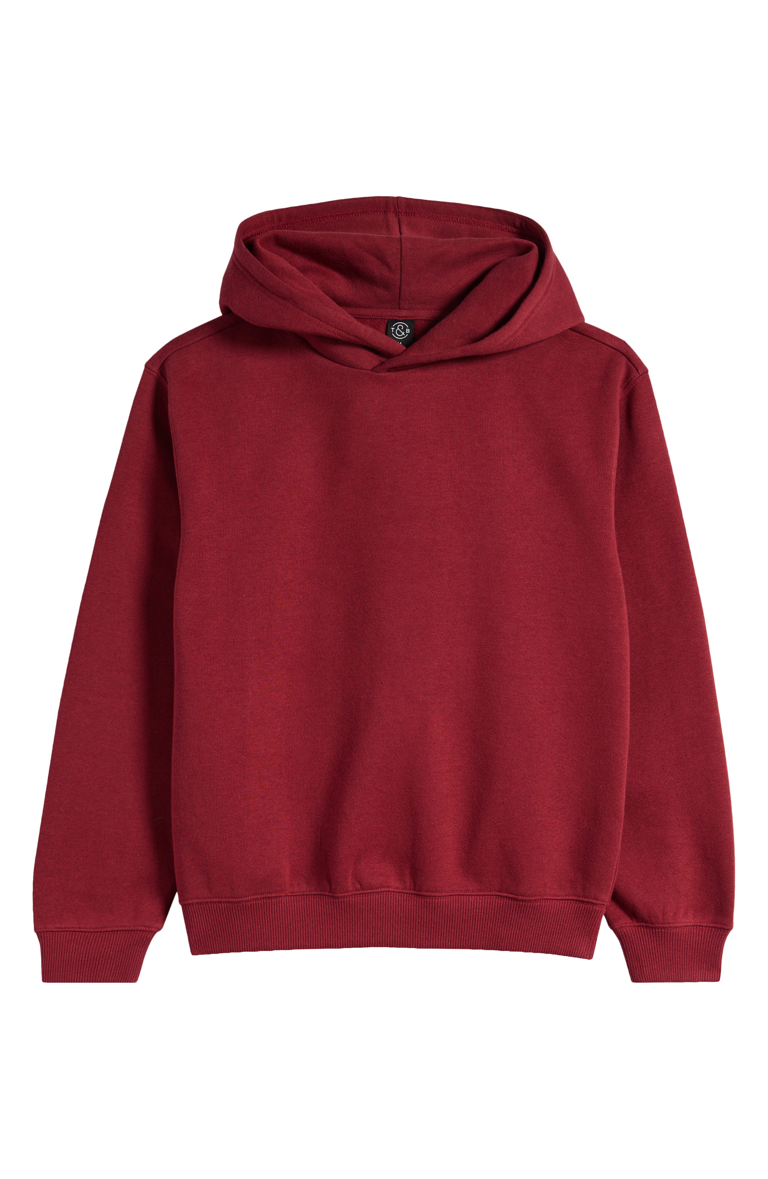 Treasure & Bond Kids' Solid Hoodie in Red Russet 