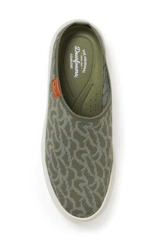 Shop Dearfoams Annie Slip-on Sneaker In Moss Knit