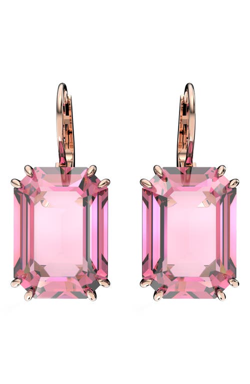 Swarovski Millenia Octagon Crystal Drop Earrings in Pink at Nordstrom