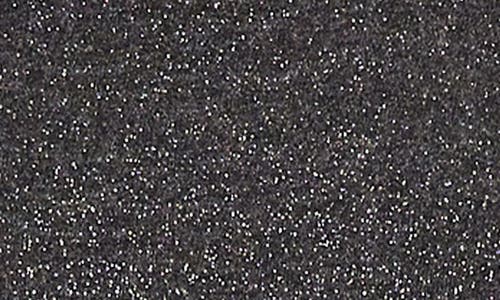 Karen Kane Metallic Sparkle Asymmetric Hem Top In Black W/silver