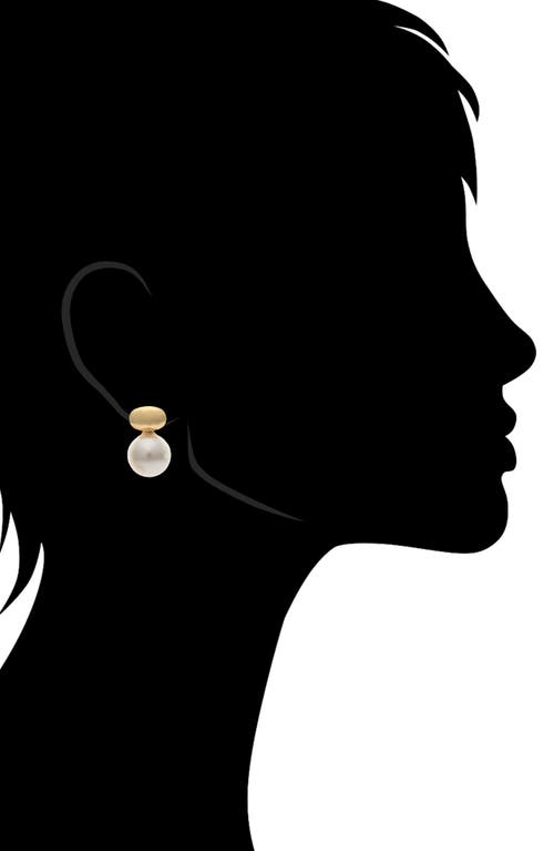 Rivka Friedman Genuine Pearl Drop Earrings In 18k Gold Clad