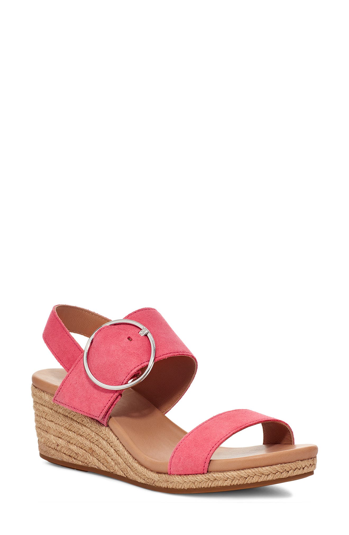 pink wedge sandals